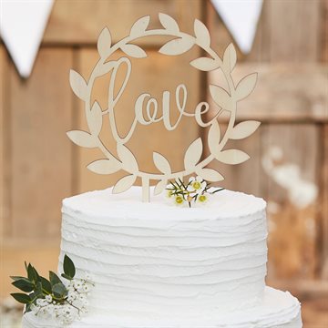 Cake Topper Love træ kagetop til bryllup