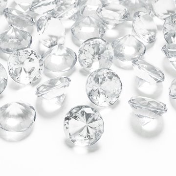 Pynte diamant klar 2cm, 10 stk. festartikler