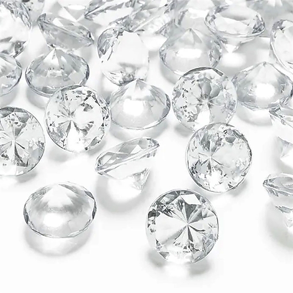Pynte diamanter klar 2cm, 10 stk. festartikler