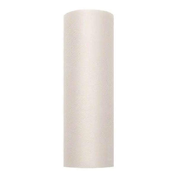 Tyl på rulle råhvid 30cm x 9m festpynt