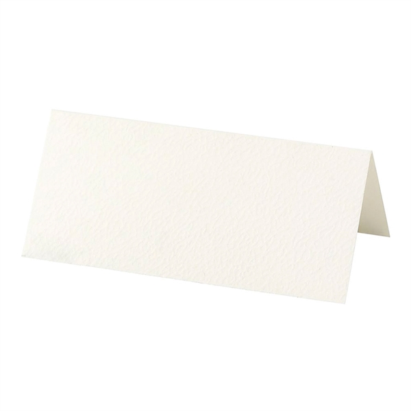 Bordkort råhvid 4cm x 9cm, 20 stk. borddækning