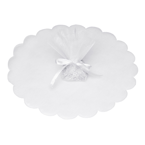 Risposer rondel hvid 24cm, 10 stk. bryllup