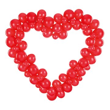 Ballonfigur Hjerte rød 1,66m ballonhjerte til bryllup