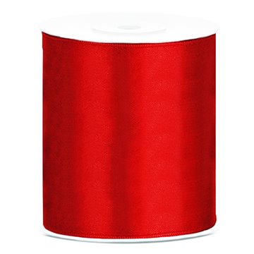Satinbånd rød 10cm x 25m festartikler