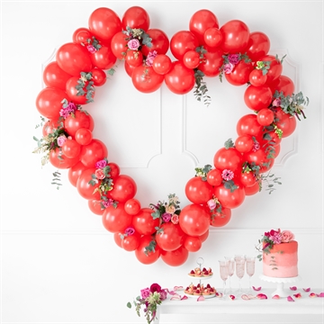 Balloner rød pastel 30cm, 50 stk. bryllup