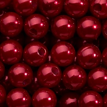 Perler mørk rød 8mm, 250 stk. festartikler