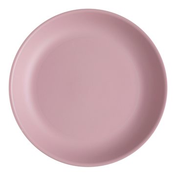 Tallerken genanvendelig plast rosa 21cm, 6 stk. bordpynt