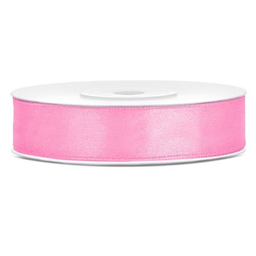 Satinbånd lys pink 1,2cm x 25m