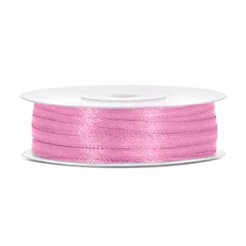 Satinbånd lys pink 3mm x 50m sløjfer