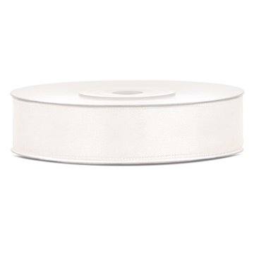 Satinbånd råhvid 1,2cm x 25m  festartikler