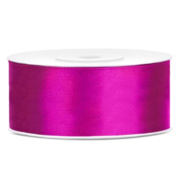 Satinbånd mørk pink 2,5cm x 25m festartikler
