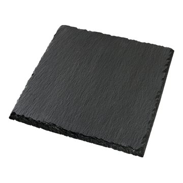 Skifer bakke firkantet mørk grå 25cm x 25cm bordpynt