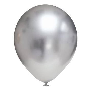 Balloner sølv chrome 30cm, 25 stk. festartikler
