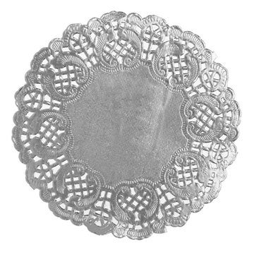 Kagepapir / mellemlægsservietter sølv 10cm, 10 stk. festartikler