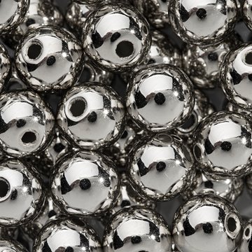 Perler sølv metallic 1cm, 115 stk. festartikler