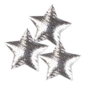 Stjerne dekoration sølv 3cm, 25 stk. festartikler