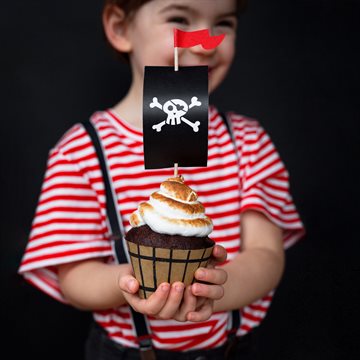  Muffin Kit Pirat - Sørøver,  6 stk. børnefødselsdag
