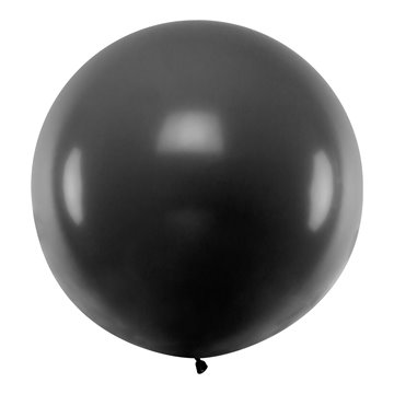 Kæmpe ballon rund sort 1m festartikler