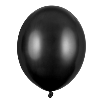 Balloner sort metallic 13cm, 100 stk. festartikler