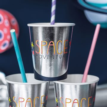 Papkrus Space Party, 6 stk. børnefødselsdag