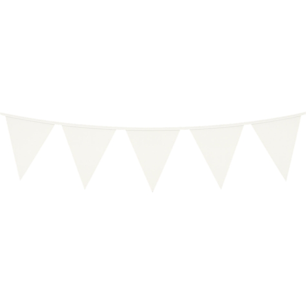 Vimpel XL hvid 43cm x 10m festartikler
