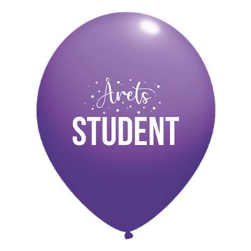 Balloner Årets Student lilla 30cm, 10 stk. studenterpynt