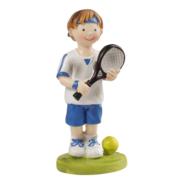 Figur Tennisspiller dreng 9cm konfirmationspynt