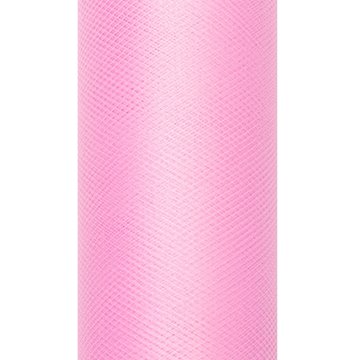 Tyl lyserød 15cm x 9m. festartikler