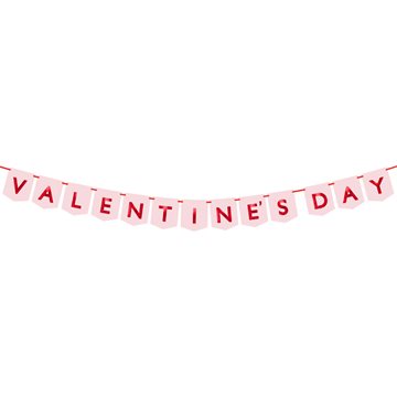 Guirlande Valentine's Day lyserød 1,5m festartikler