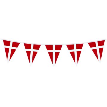 Vimpel flag Dannebrog 30cm x 10m festartikler