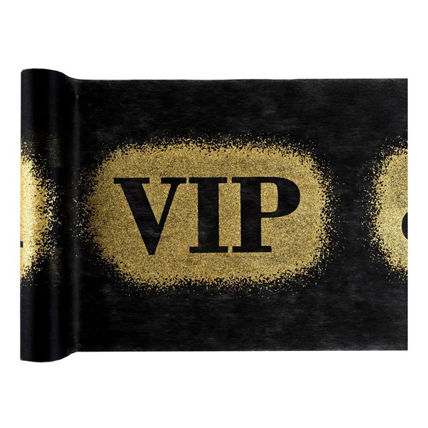 Bordløber VIP sort/guld 30cm x 3m borddækning